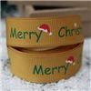 Order  Go Grosgrain - 15mm Merry Christmas Hat Gold/Green